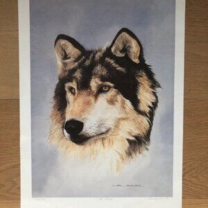 Carole Bérubé Wolf Print – Rustic Wildlife Wall Art – Cabin Décor